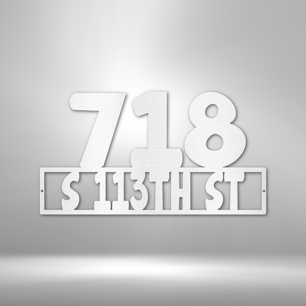 Address - Steel Sign - Bubble Gum Wink