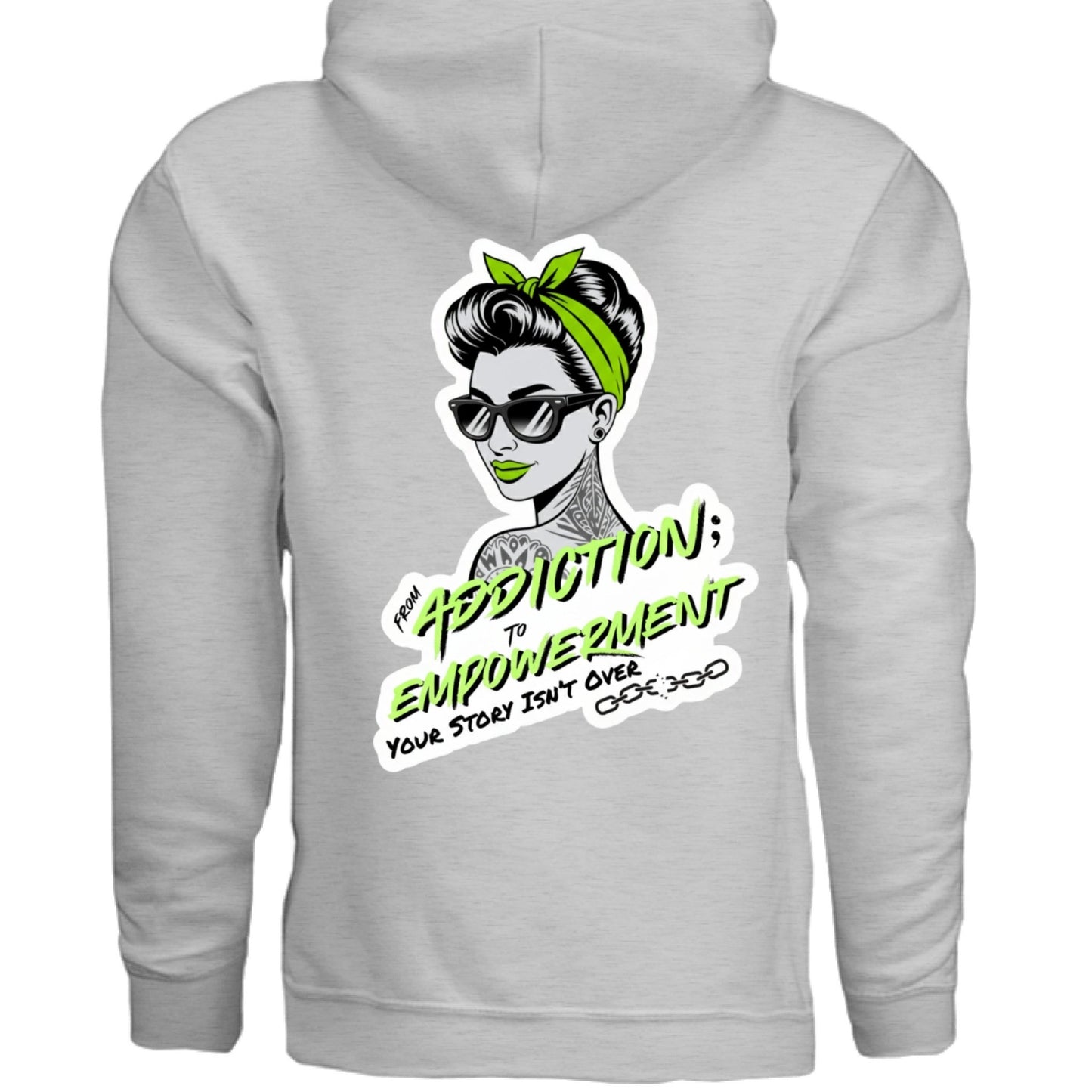 Lime Addiction → Empowerment Hoodie | Fierce Sweatshirt - Bubble Gum Wink