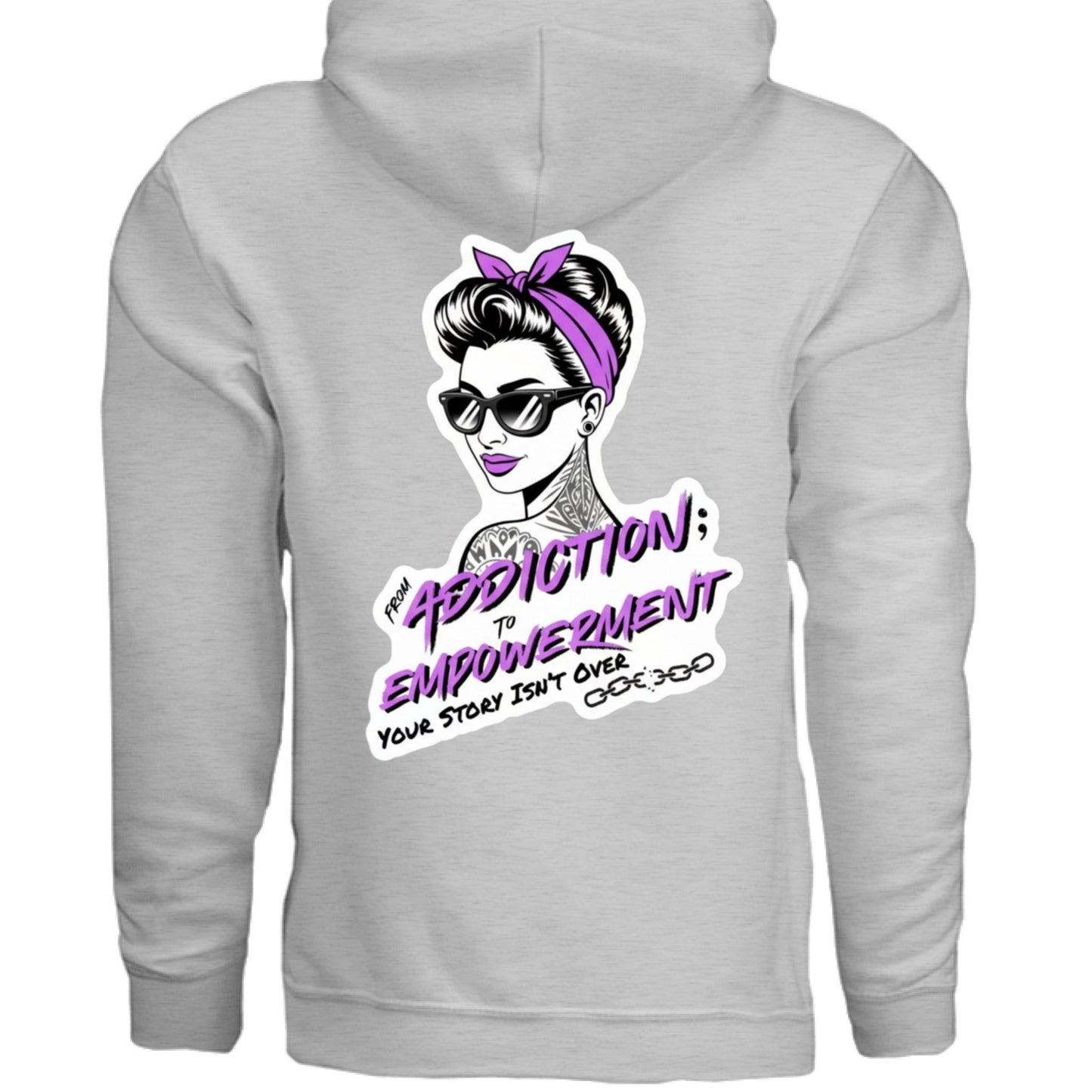 Purple Addiction → Empowerment Hoodie | Fierce Sweatshirt - Bubble Gum Wink
