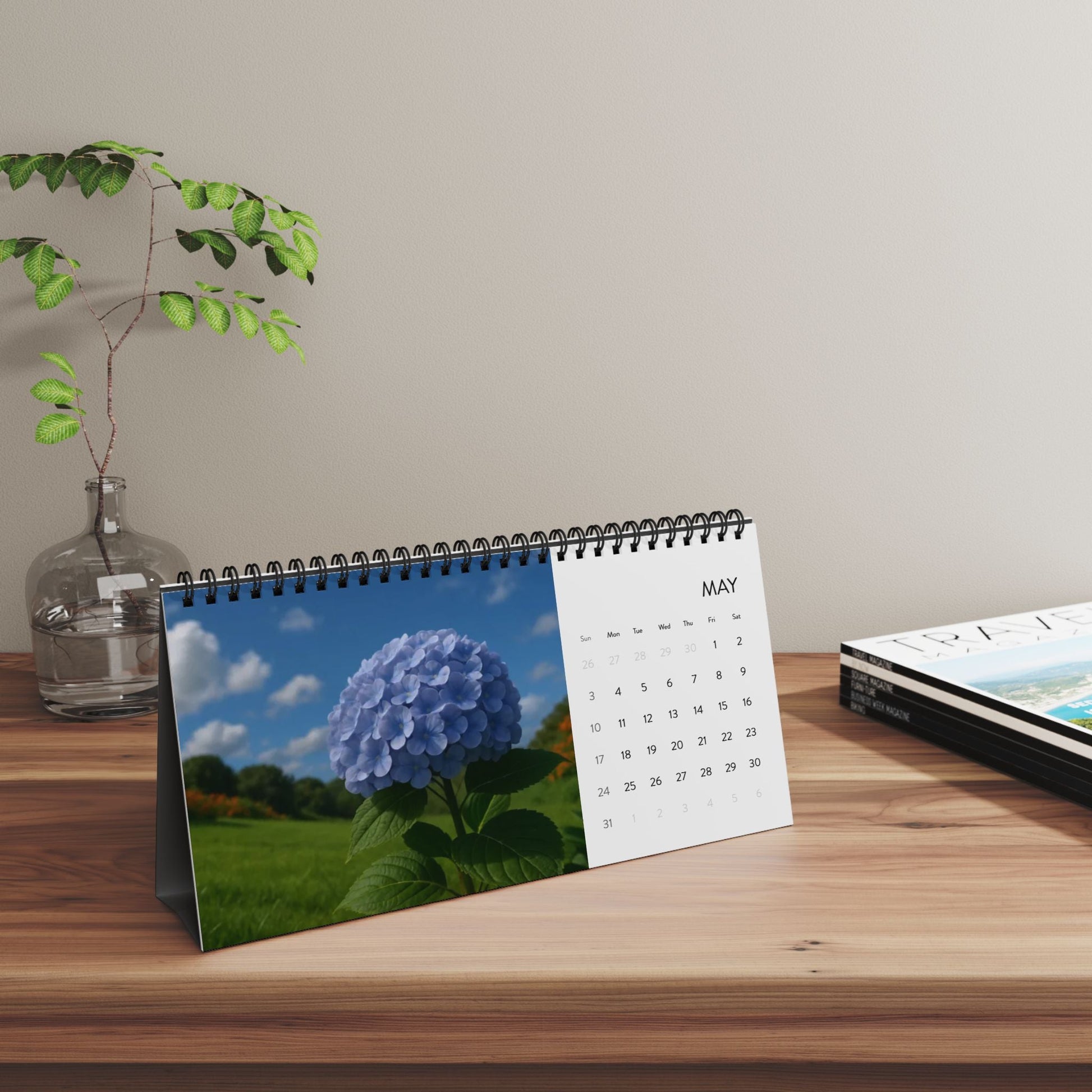 2026 Tiara Bella Desktop Calendar | Elegant Home Décor & Planner | Chic Monthly Organizer & Gift for Women - Bubble Gum Wink