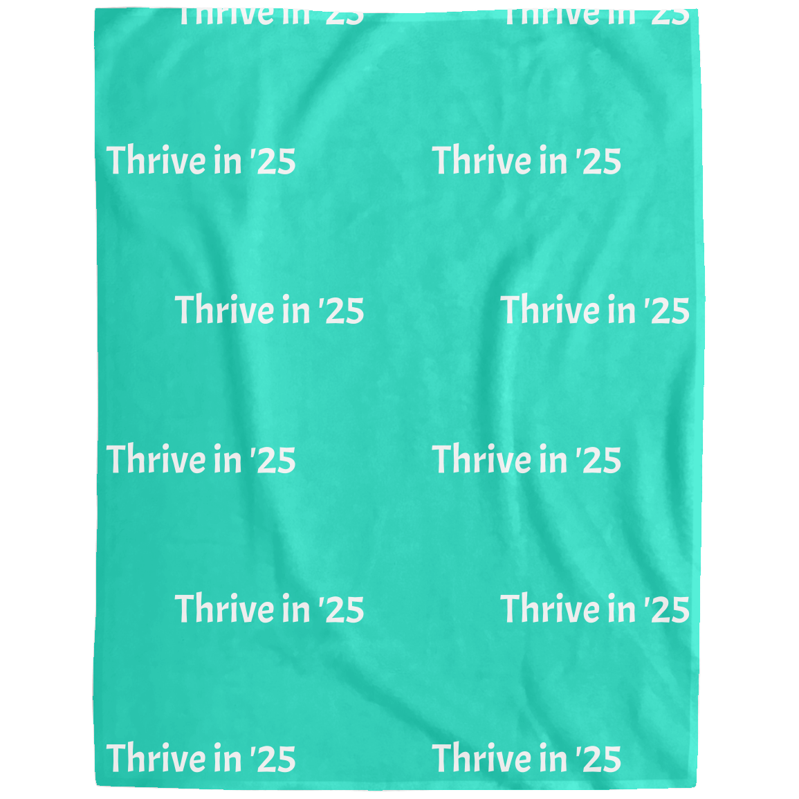 Personalizable Cozy Plush Fleece Blanket  - Thrive in '25 Positive Message