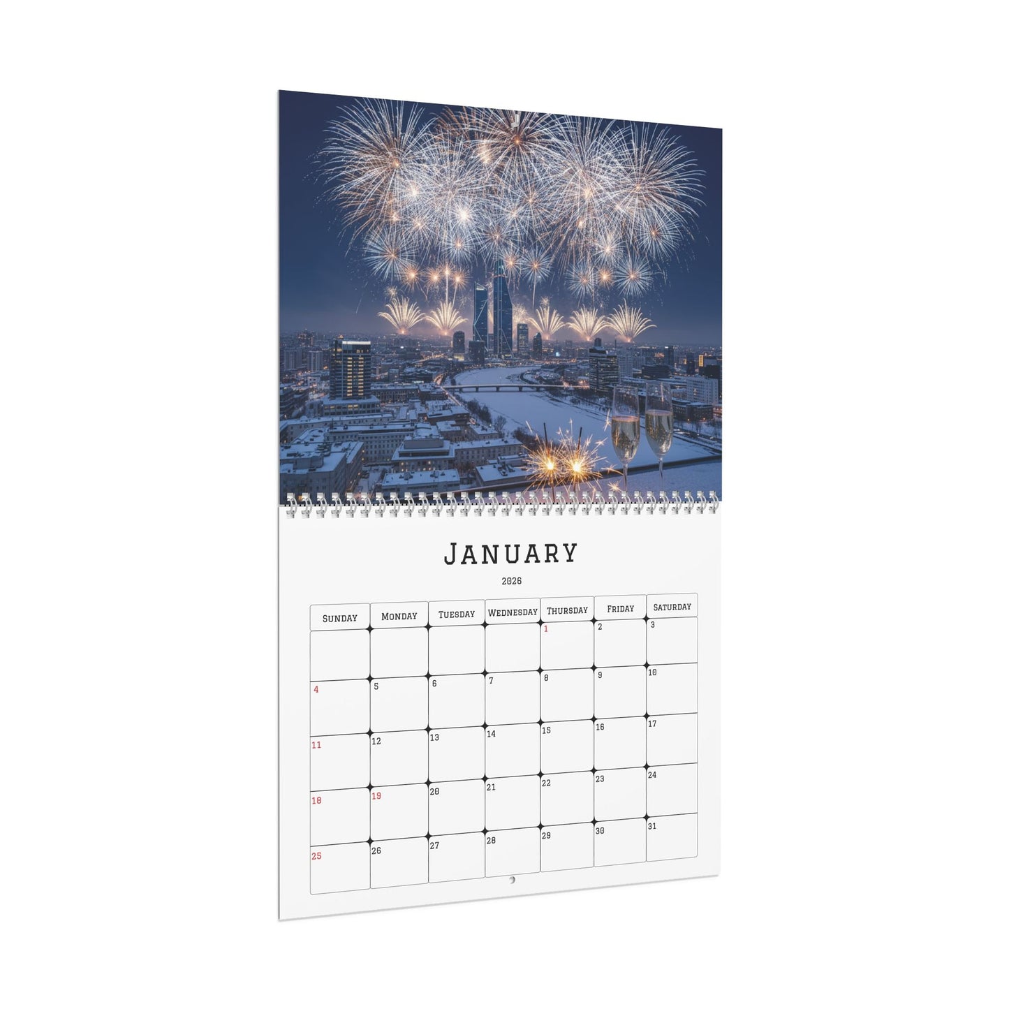 A Year in Seasons 2026 "Customizable" Wall Calendar – Seasonal Home Décor Gift - Bubble Gum Wink