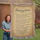 Amazing Grace Woven Throw Blanket – Hymn Collection | Faith Home Decor - Bubble Gum Wink
