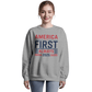 America First Always 2025 Sweatshirt | Patriotic Crewneck - Bubble Gum Wink