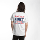 America First Always 2025 T-Shirt | Patriotic Unisex Tee - Bubble Gum Wink