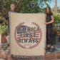America First Always – Patriotic Woven Blanket | Est. 1776 Heritage Edition - Bubble Gum Wink