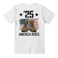 America Rises ’25 | Patriotic Unisex T-Shirt - Bubble Gum Wink