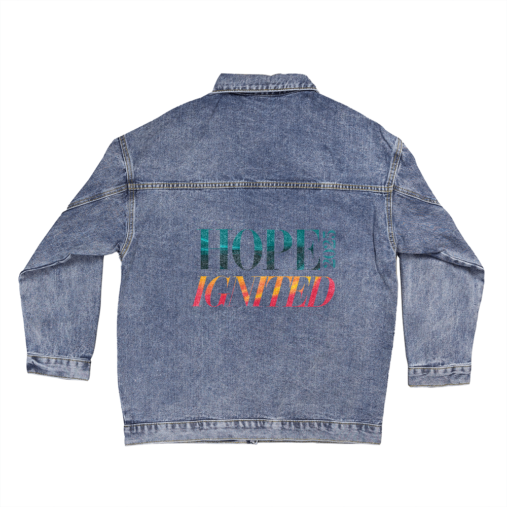 Hope Ignited 2025 Womens Oversized Denim Jacket