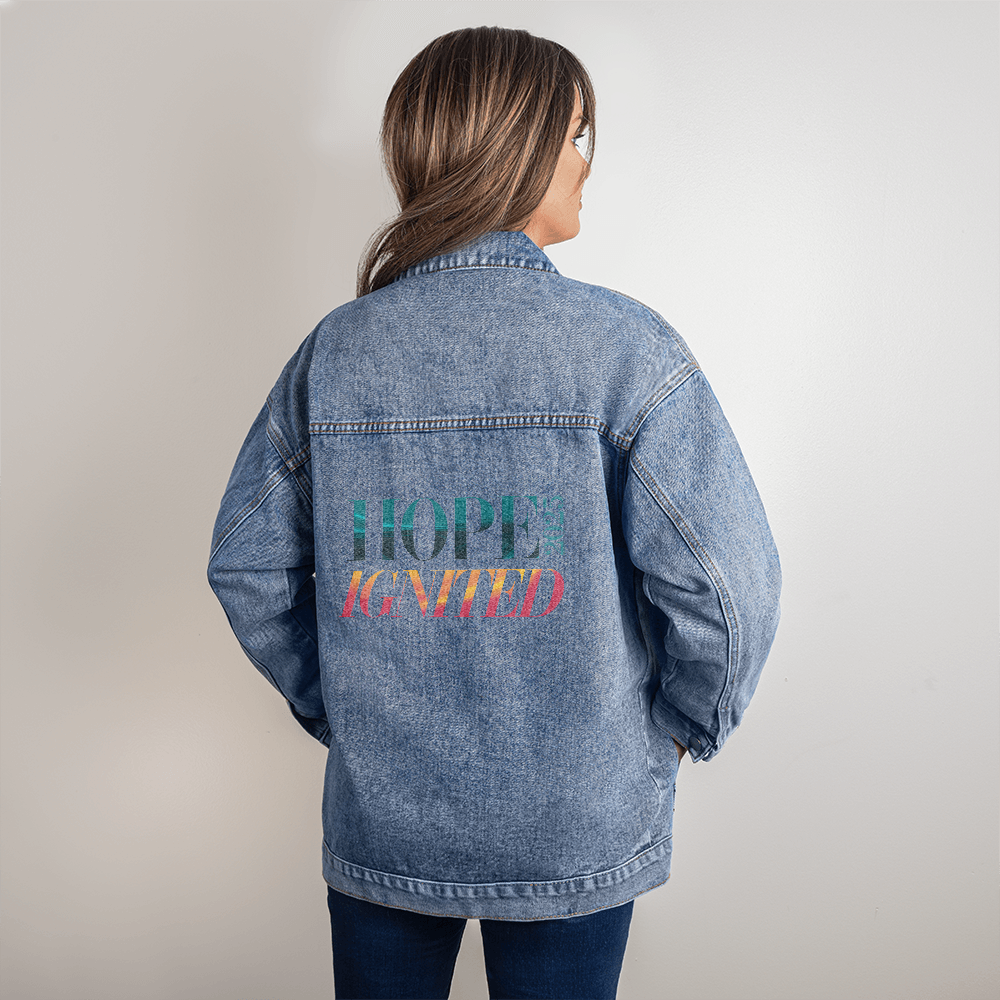 Hope Ignited 2025 Womens Oversized Denim Jacket