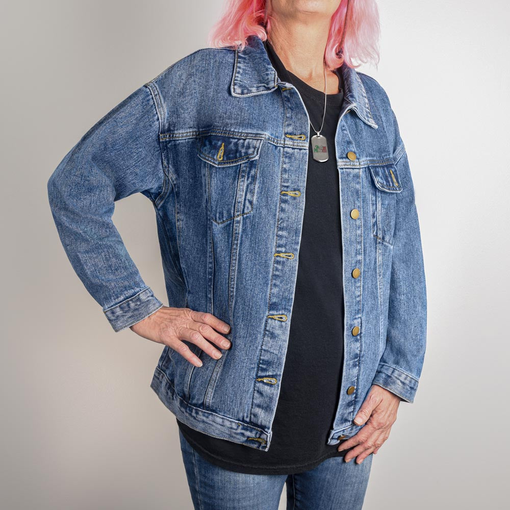 Unstoppable USA 2025 Oversized Womens Denim Jacket