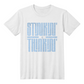 Stinkin' Thinkin' Graphic Tee – Bold Faith Over Fear Statement Shirt (Black or White)