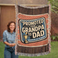 Promoted from Grandpa to Dad – Funny Woven Throw Blanket