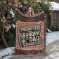 Promoted from Grandpa to Dad – Funny Woven Throw Blanket