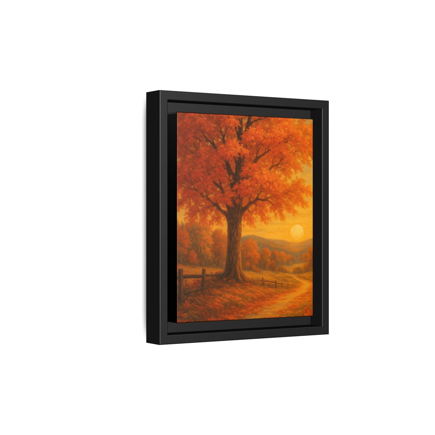 Autumn Tree Canvas Art Print, Fall Decor Wall Art, Framed Landscape Picture, Nature Inspired Home Decor, Thanksgiving Gift Idea - Bubble Gum Wink