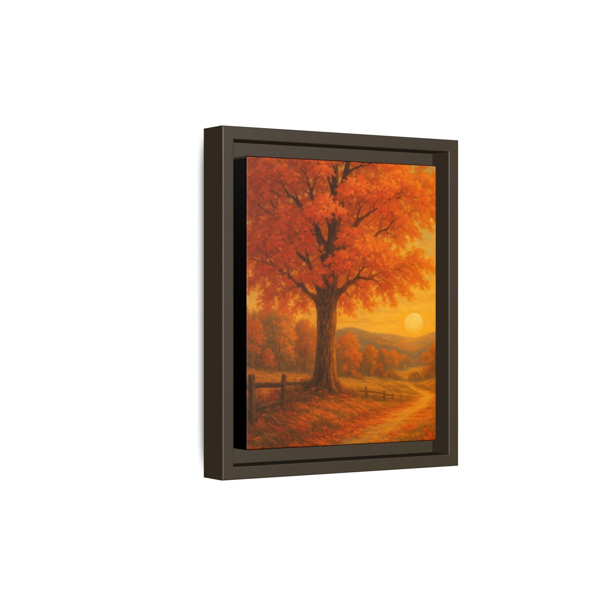 Autumn Tree Canvas Art Print, Fall Decor Wall Art, Framed Landscape Picture, Nature Inspired Home Decor, Thanksgiving Gift Idea - Bubble Gum Wink