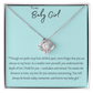 Baby Girl – Love Knot Necklace | Yellow or White Gold Finish - Bubble Gum Wink