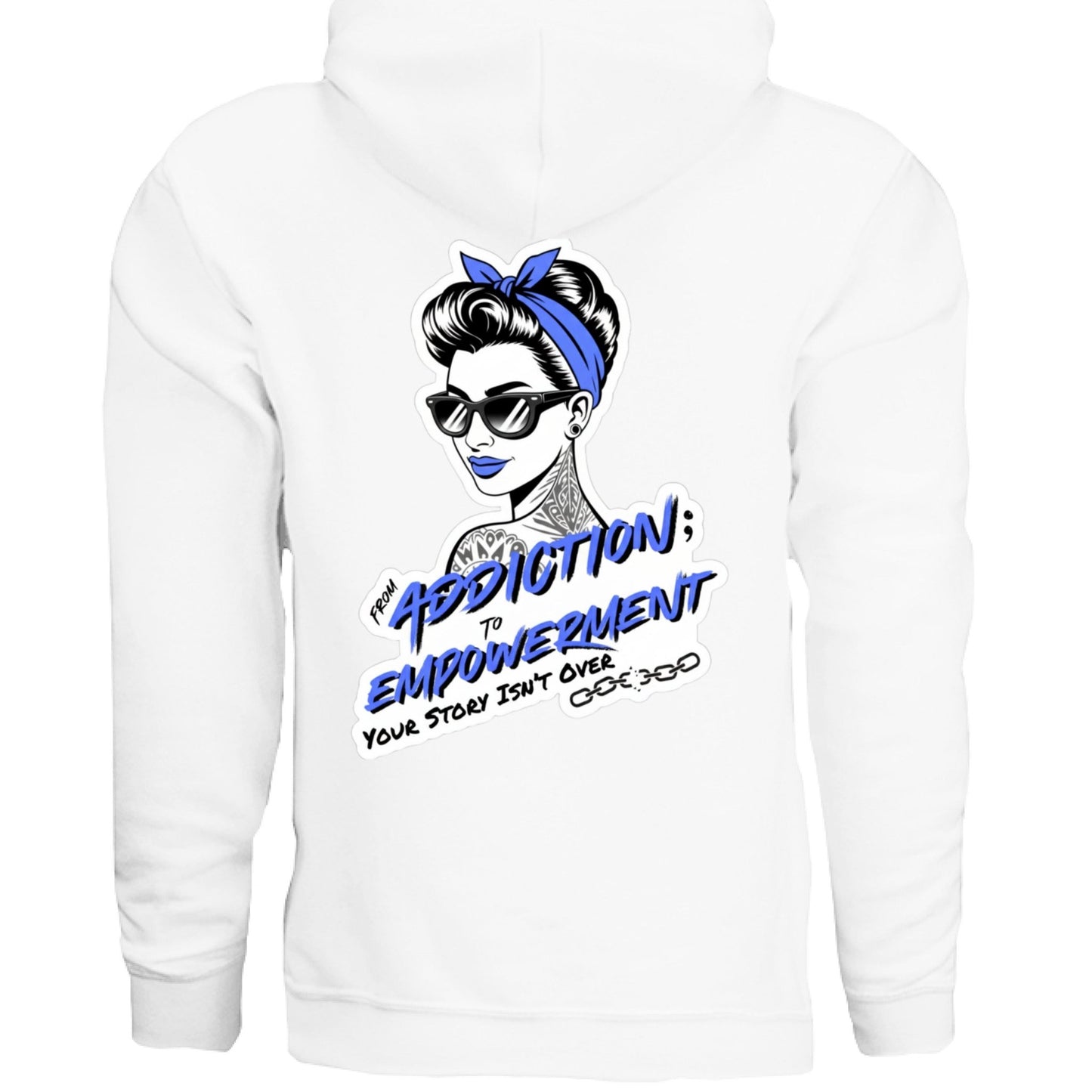 Blue Addiction → Empowerment Hoodie | Fierce Sweatshirt - Bubble Gum Wink