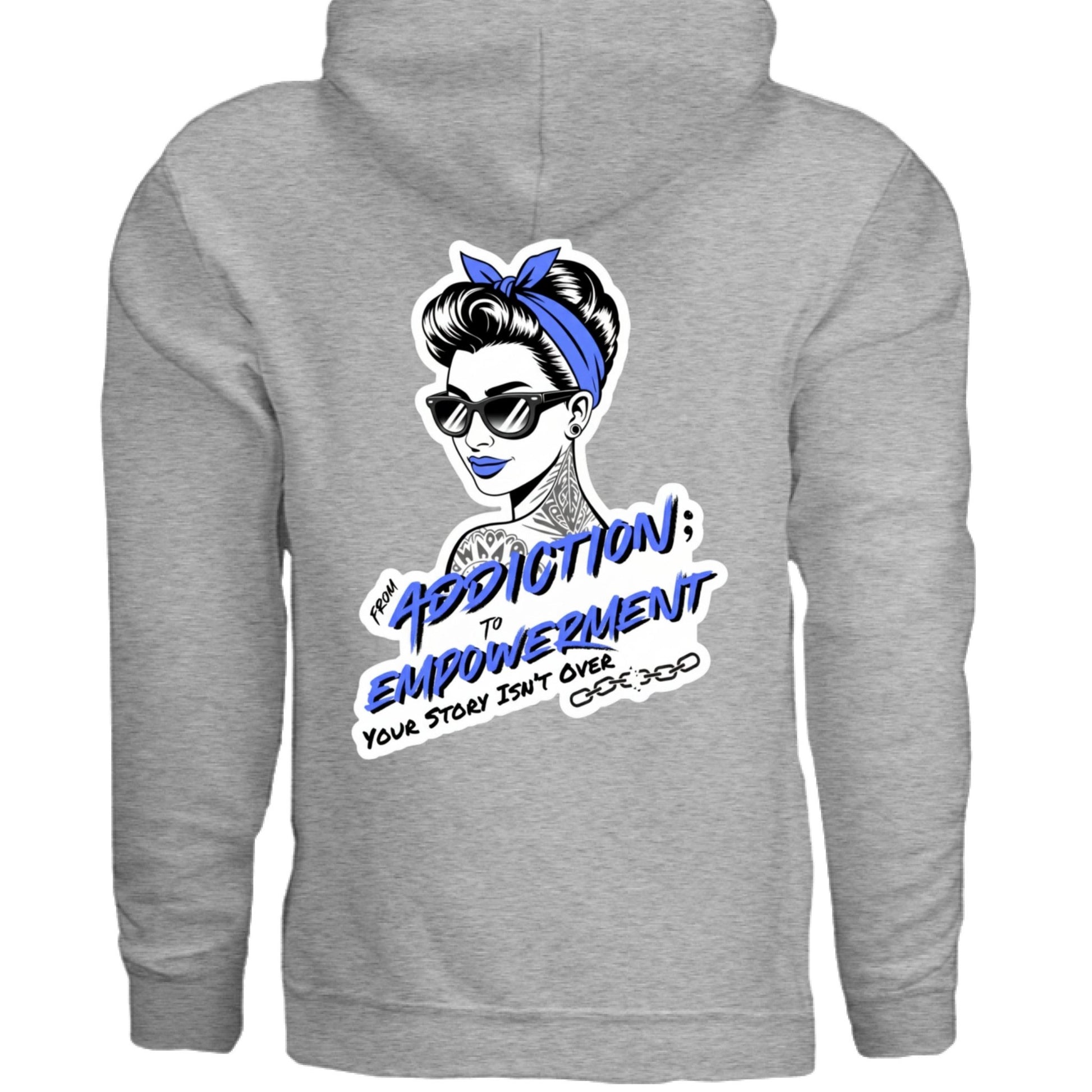 Blue Addiction → Empowerment Hoodie | Fierce Sweatshirt - Bubble Gum Wink