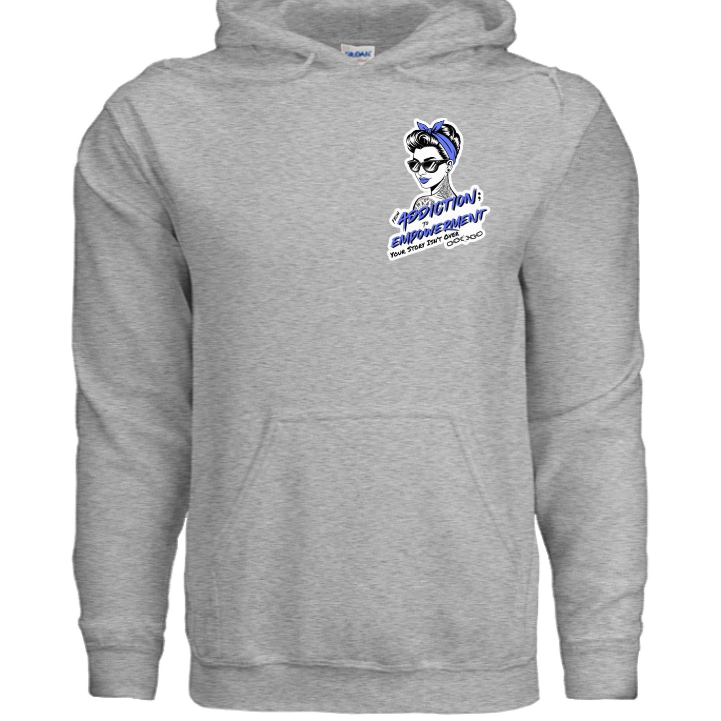 Blue Addiction → Empowerment Hoodie | Fierce Sweatshirt - Bubble Gum Wink