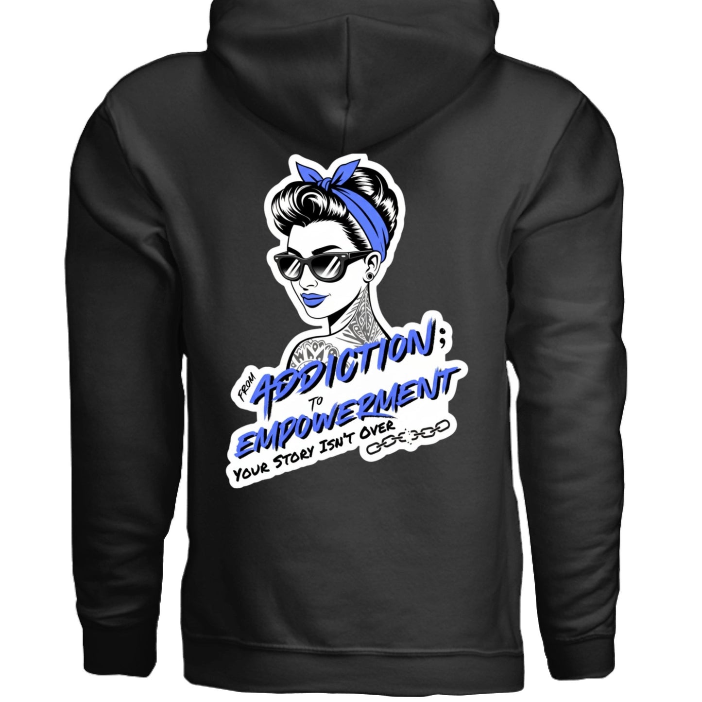 Blue Addiction → Empowerment Hoodie | Fierce Sweatshirt - Bubble Gum Wink