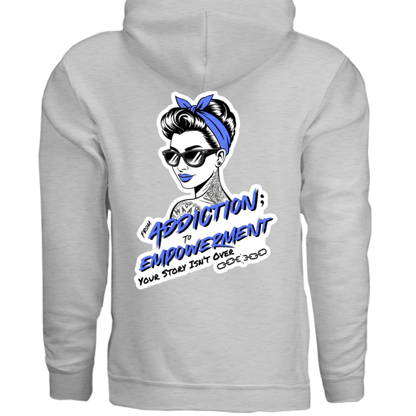 Blue Addiction → Empowerment Hoodie | Fierce Sweatshirt - Bubble Gum Wink
