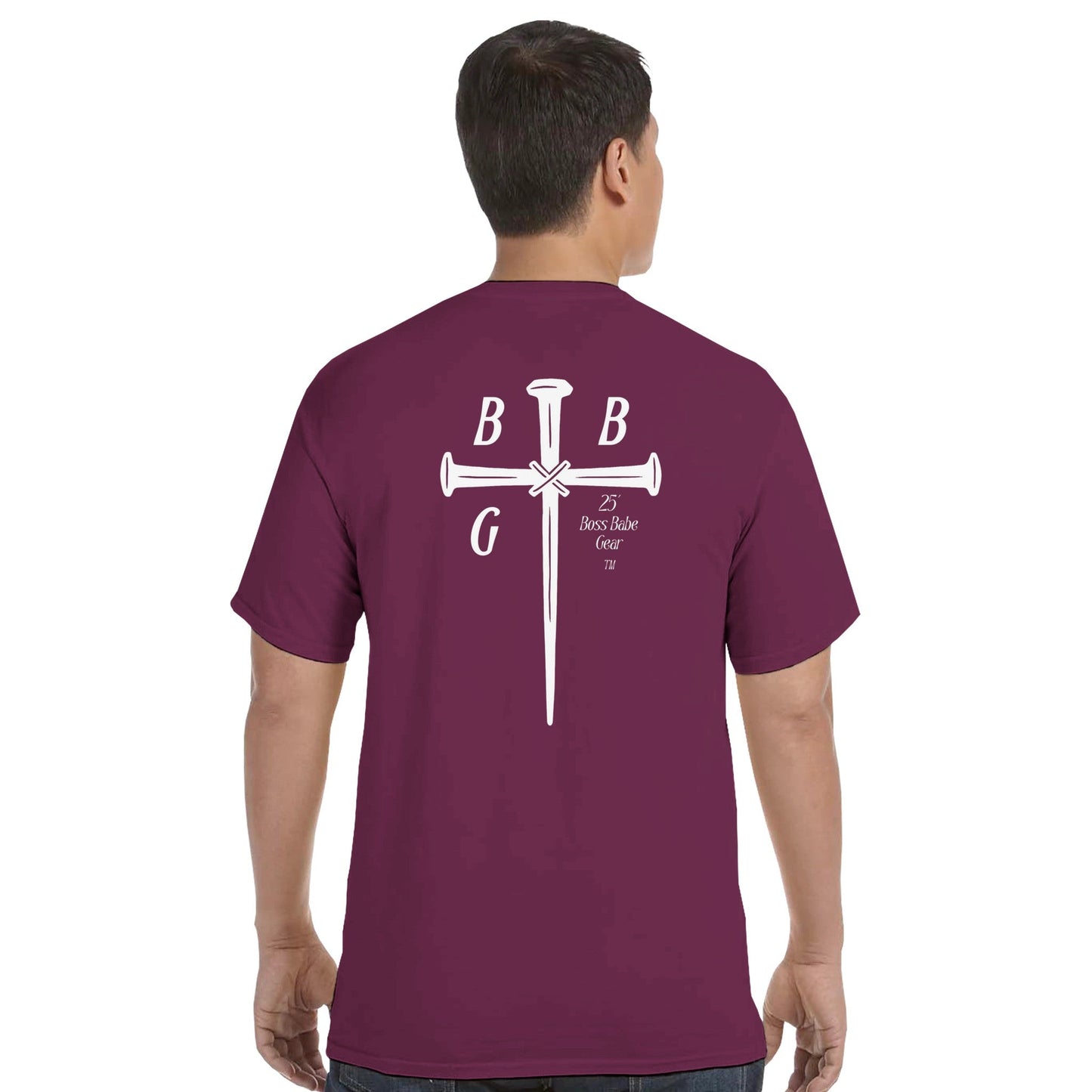 Boss Babe Gear™ Signature Cross Logo Tee - Bubble Gum Wink