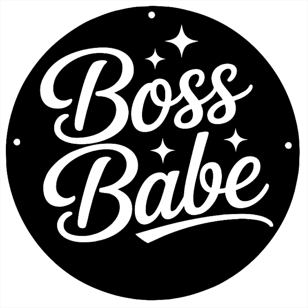 Boss Babe Steel Wall Art – For the Woman Who Builds Her Own Empire - Bubble Gum Wink