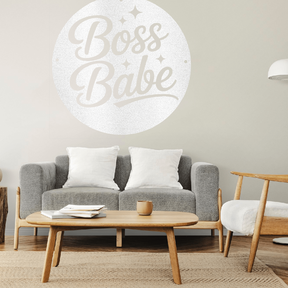 Boss Babe Steel Wall Art – For the Woman Who Builds Her Own Empire - Bubble Gum Wink