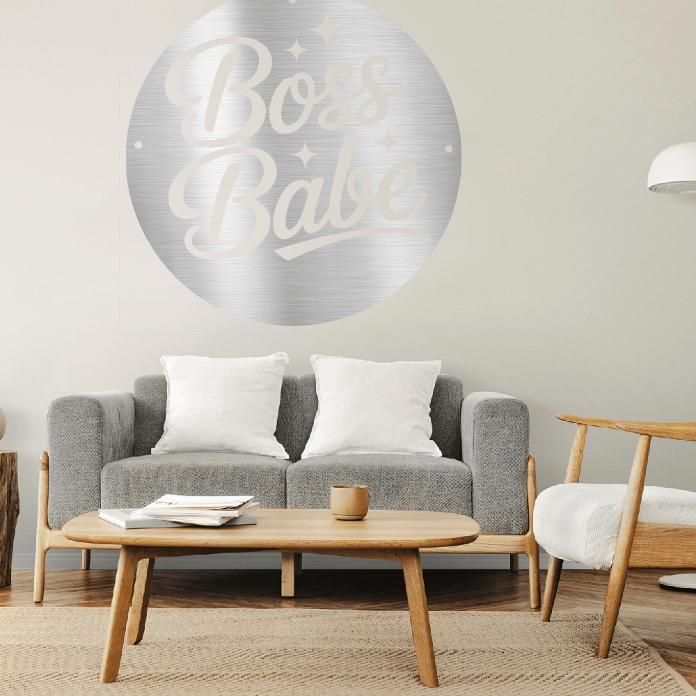 Boss Babe Steel Wall Art – For the Woman Who Builds Her Own Empire - Bubble Gum Wink