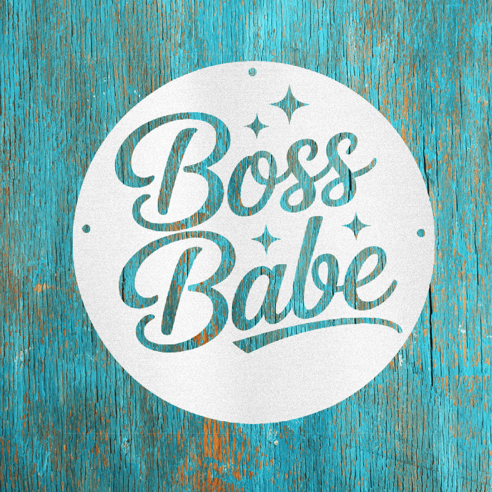 Boss Babe Steel Wall Art – For the Woman Who Builds Her Own Empire - Bubble Gum Wink