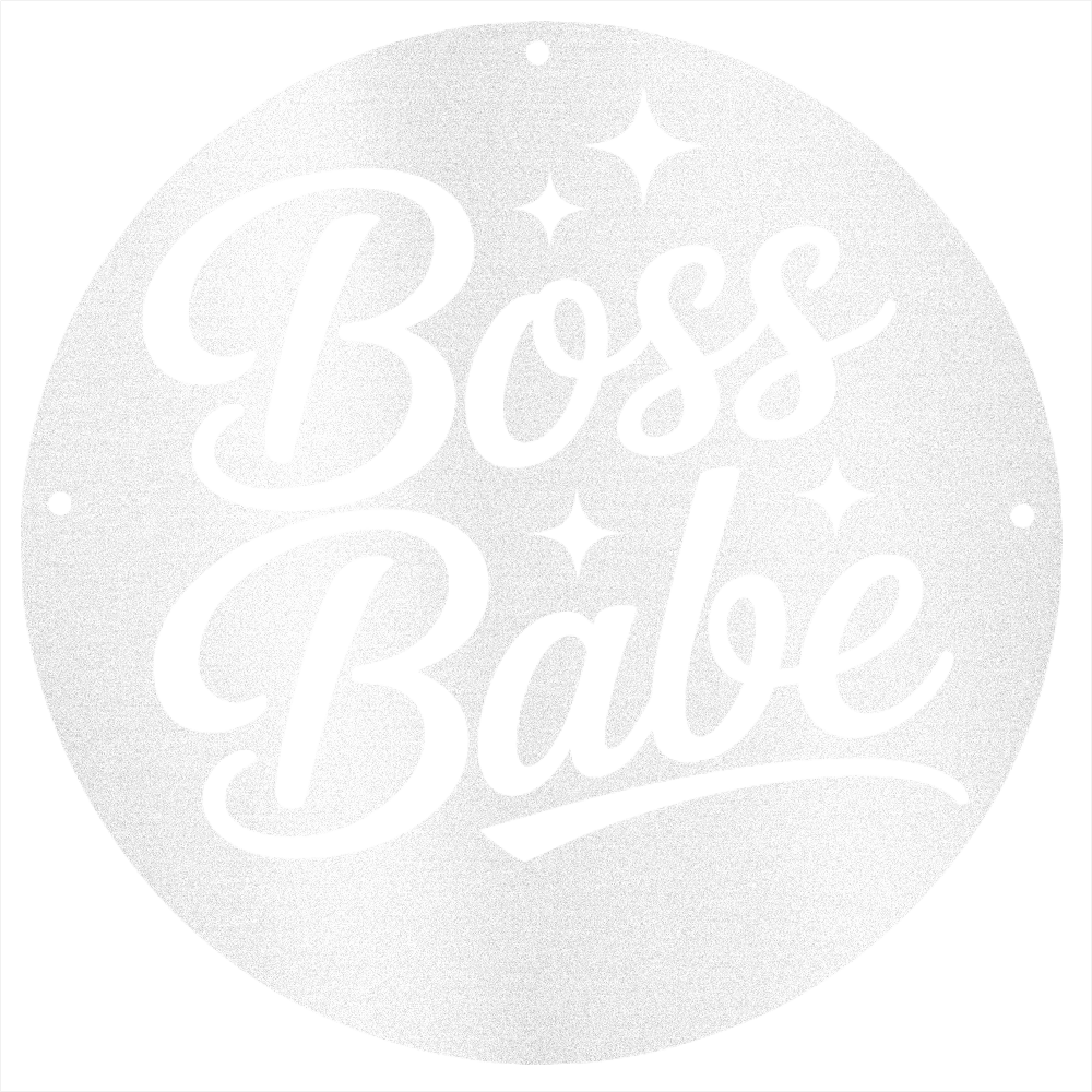 Boss Babe Steel Wall Art – For the Woman Who Builds Her Own Empire - Bubble Gum Wink