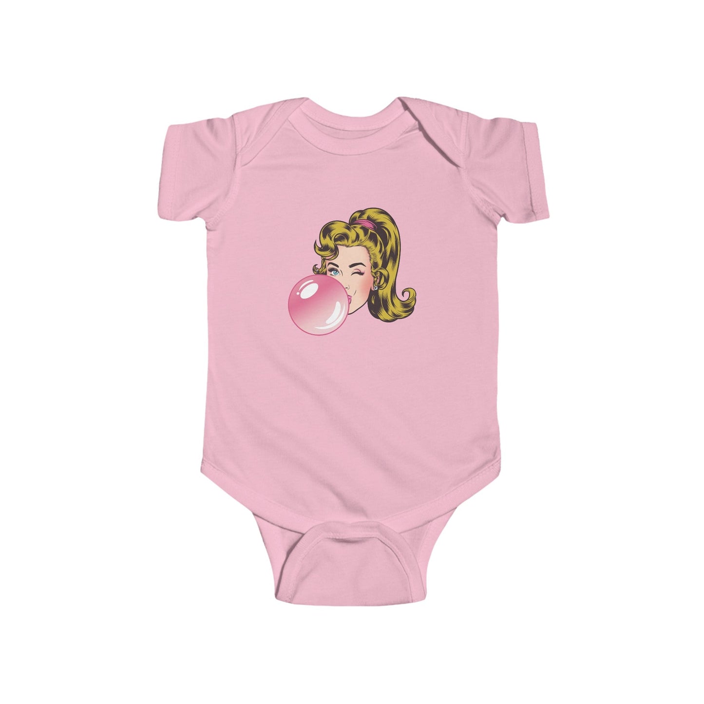 Bubble Gum Wink™ Baby Bodysuit – Sassy & Sweet Infant Onesie - Bubble Gum Wink