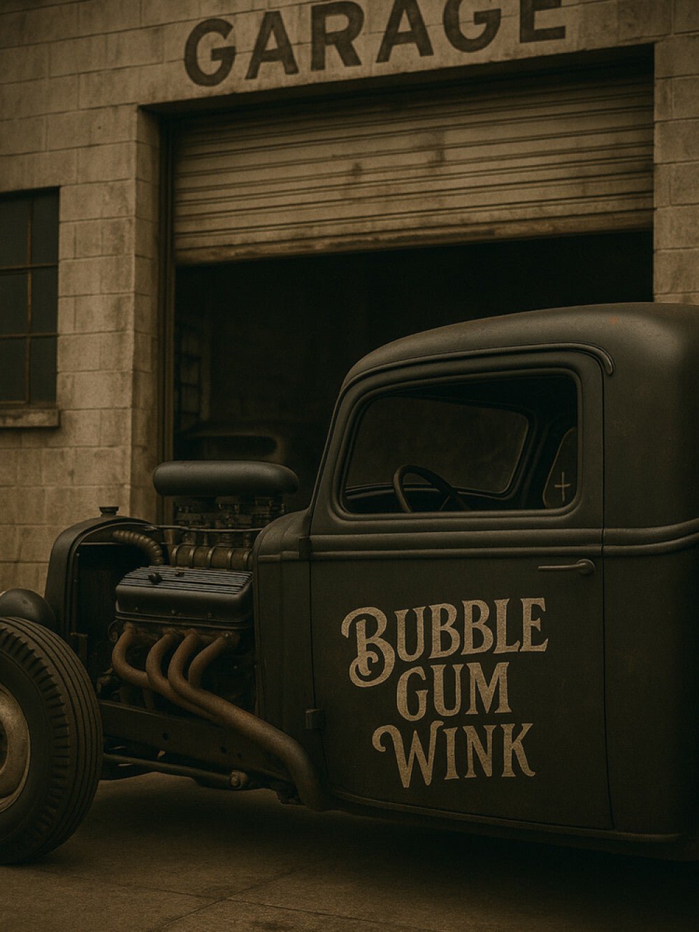 Bubble Gum Wink Rat Rod Woven Throw Blanket - Bubble Gum Wink