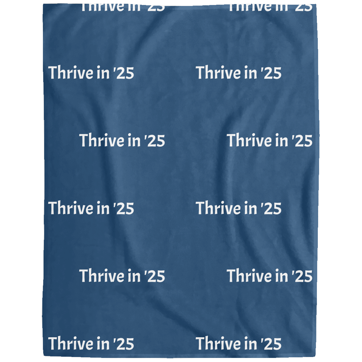 Personalizable Cozy Plush Fleece Blanket  - Thrive in '25 Positive Message