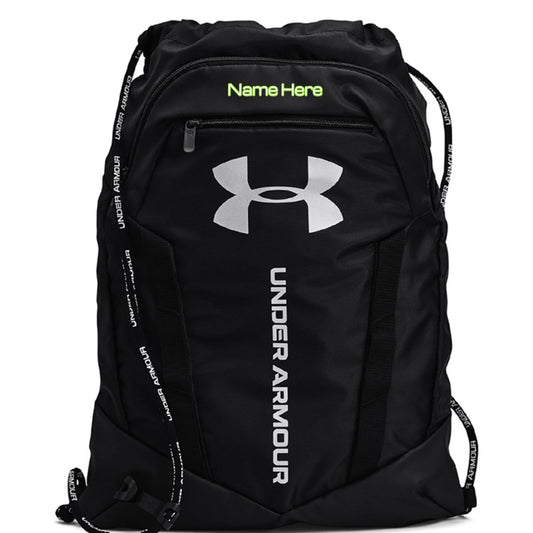 Custom Name Under Armour Sack Pack – Water - Repellent & Personalized - Bubble Gum Wink