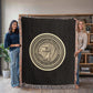 Department of the Navy Woven Throw Blanket – Service, Honor, Commitment - Bubble Gum Wink
