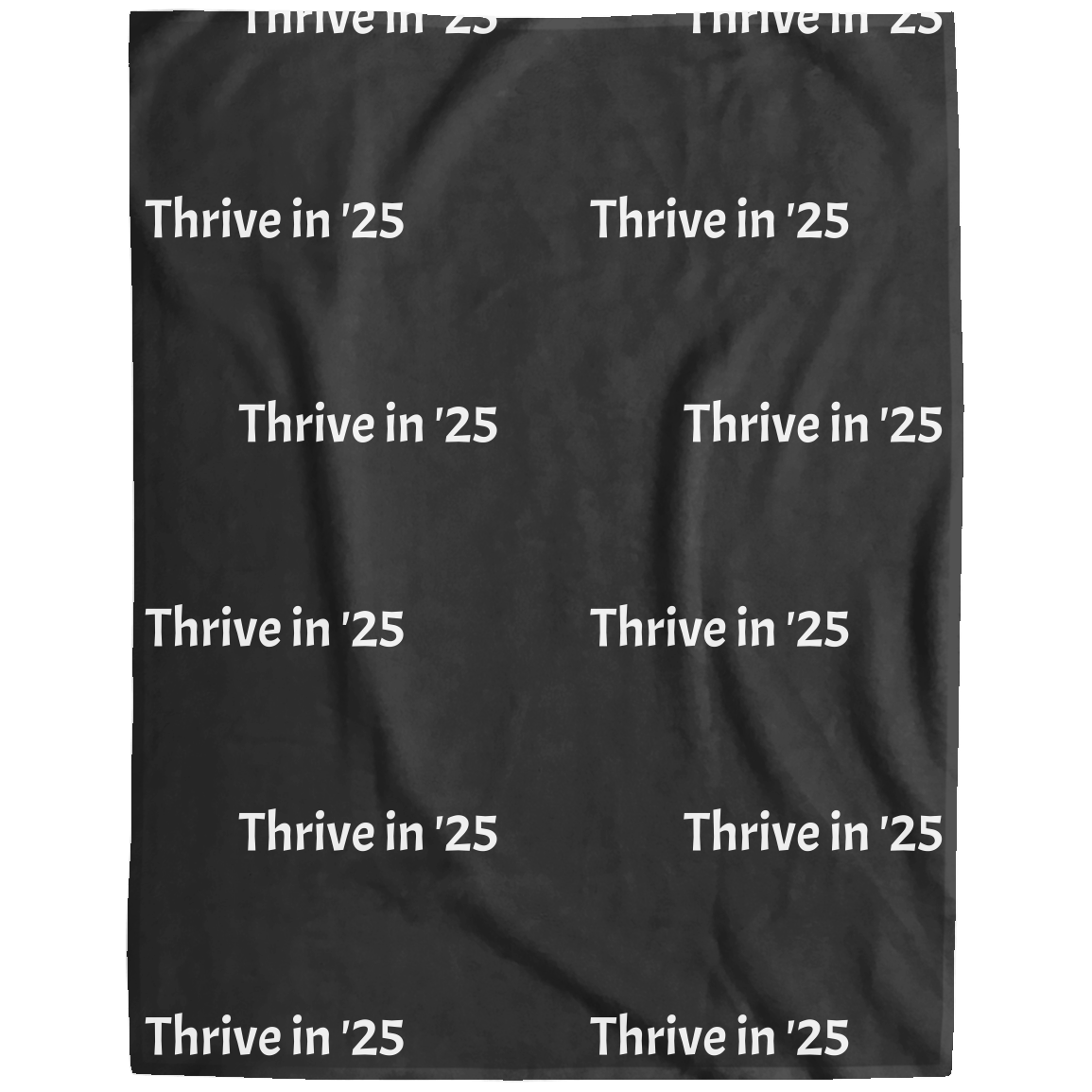 Personalizable Cozy Plush Fleece Blanket  - Thrive in '25 Positive Message