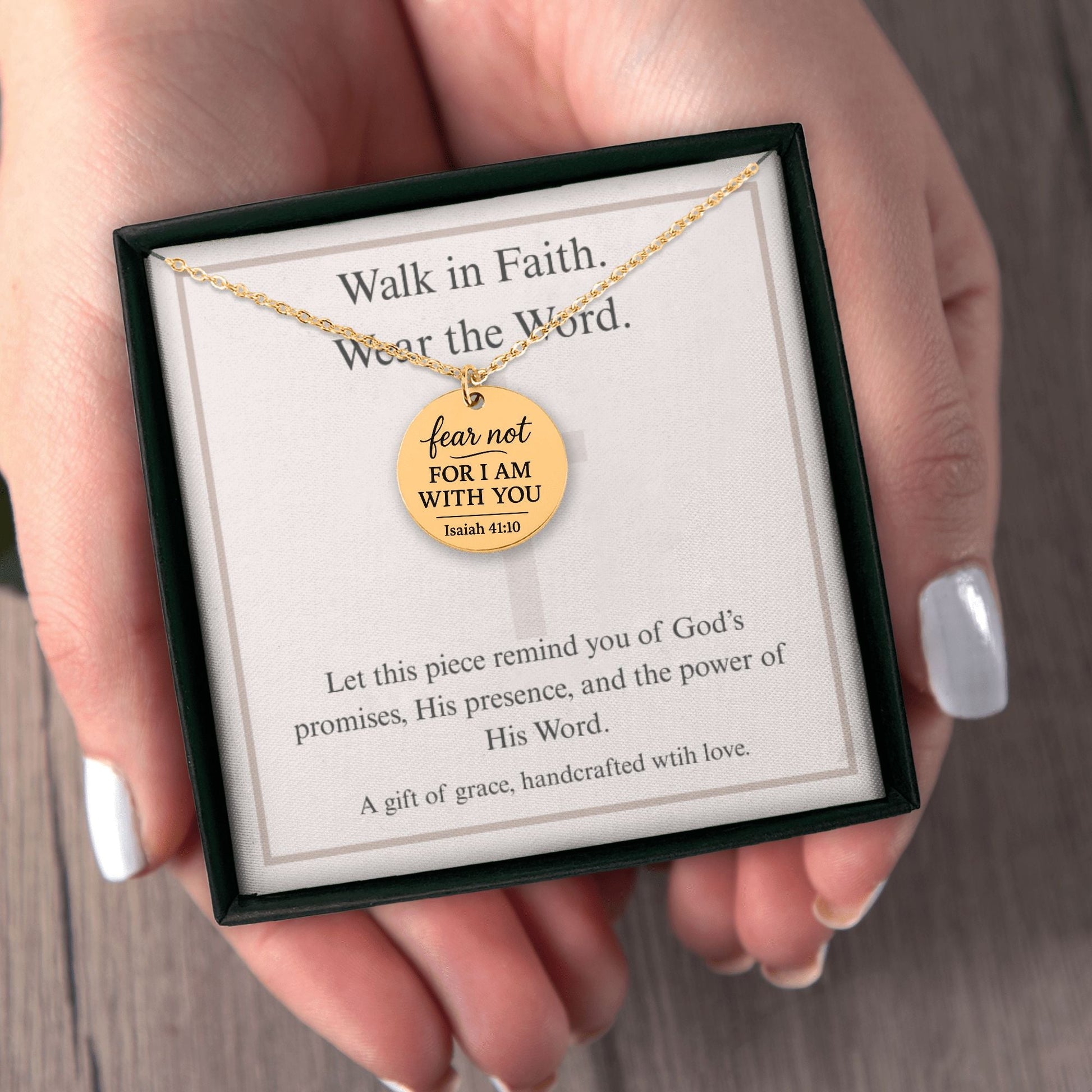 Fear Not Coin Necklace – Isaiah 41:10 Christian Jewelry - Bubble Gum Wink