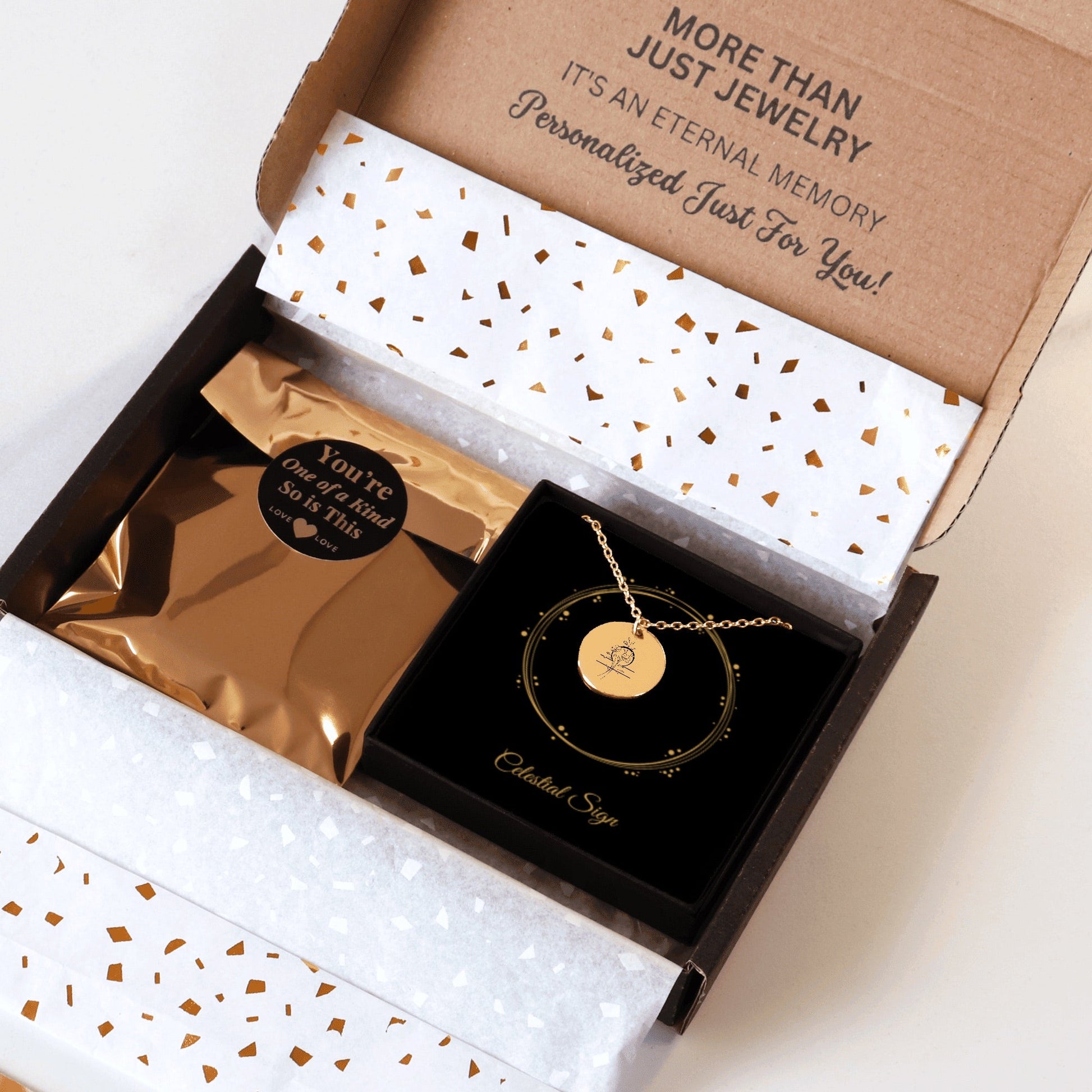 Floral Zodiac Coin Necklace [Your Sign] – Personalized - Bubble Gum Wink