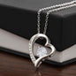 Forever Love Necklace – Dazzling Heart Pendant - Bubble Gum Wink