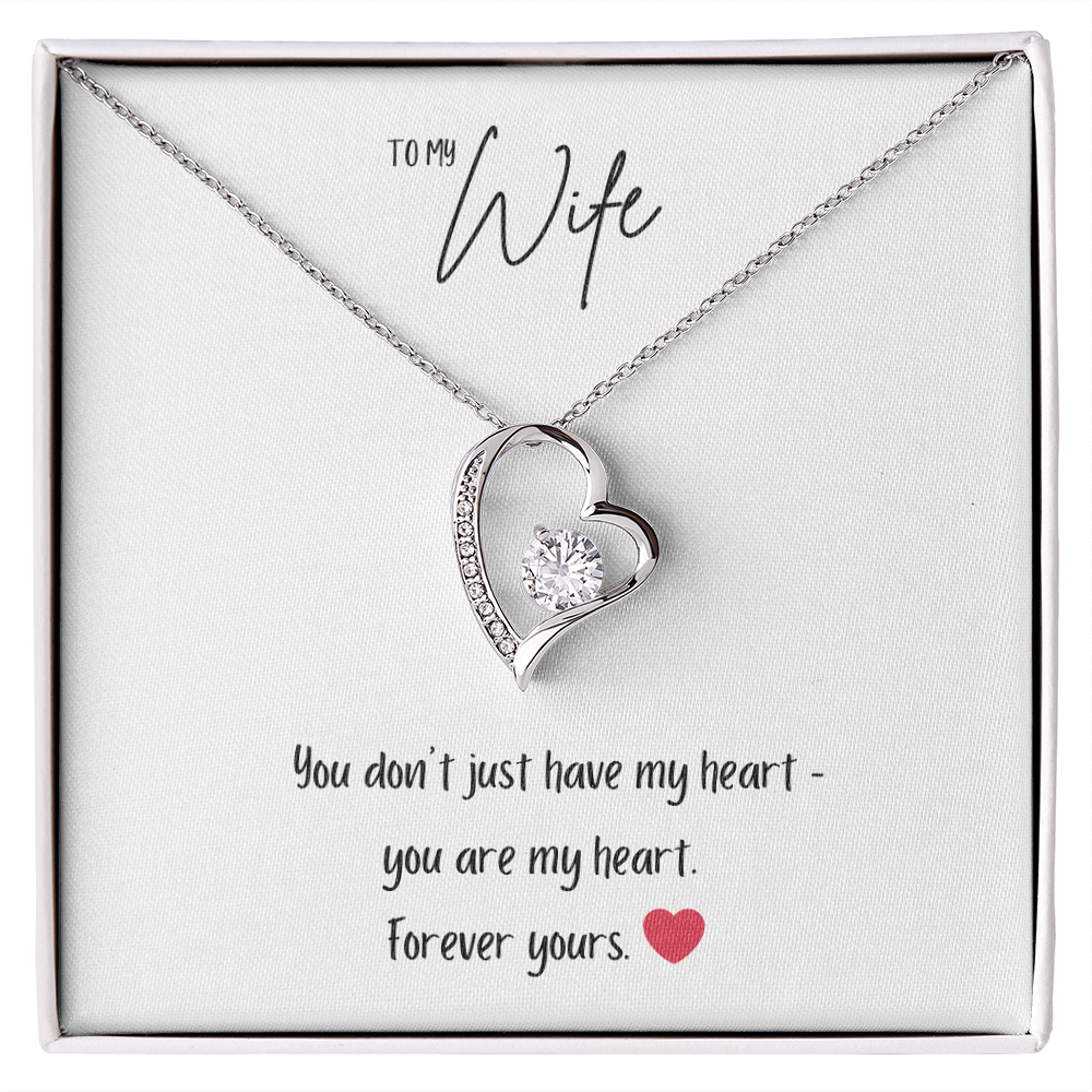 Forever Love Necklace – “You Are My Heart” Romantic Gift for Wife - Bubble Gum Wink