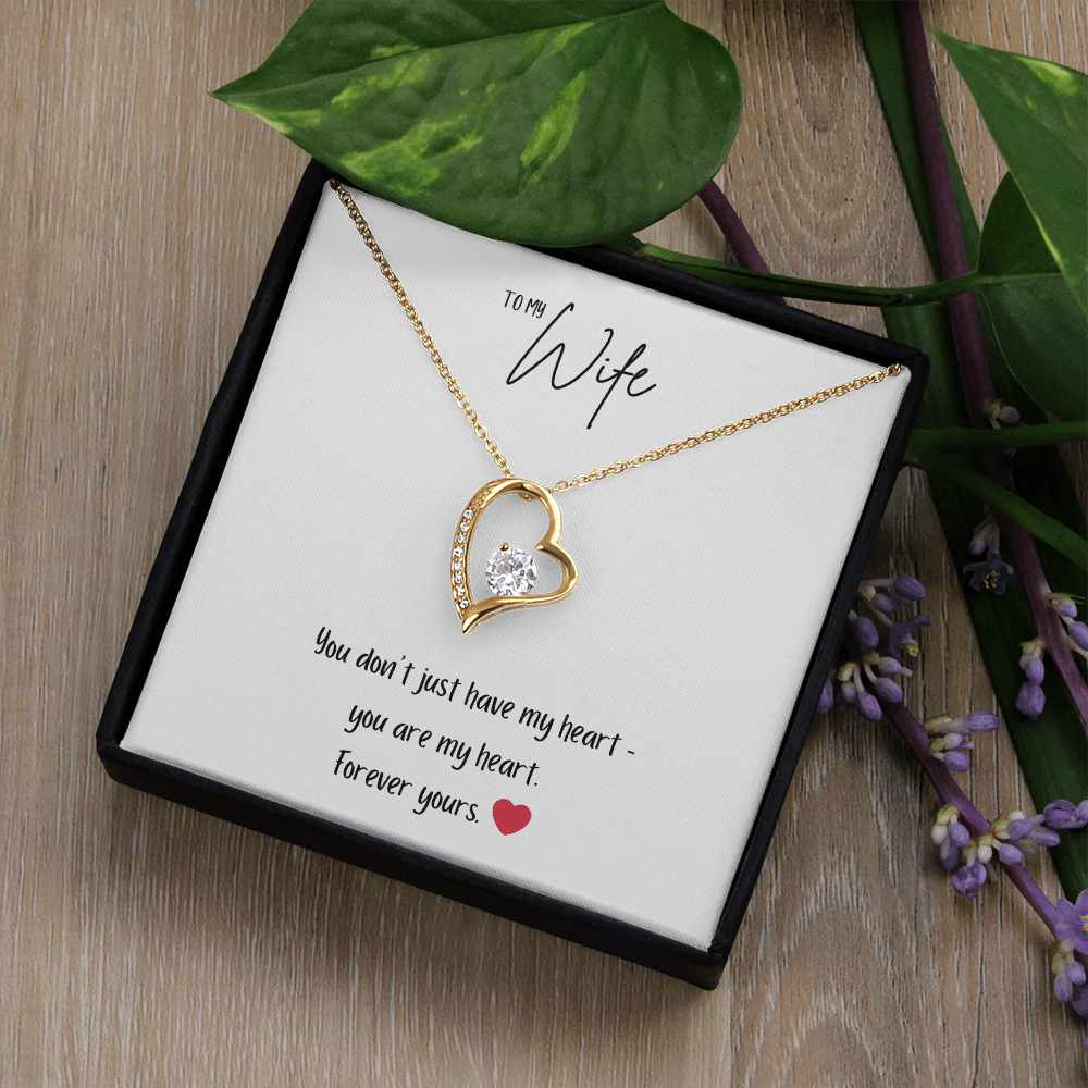 Forever Love Necklace – “You Are My Heart” Romantic Gift for Wife - Bubble Gum Wink