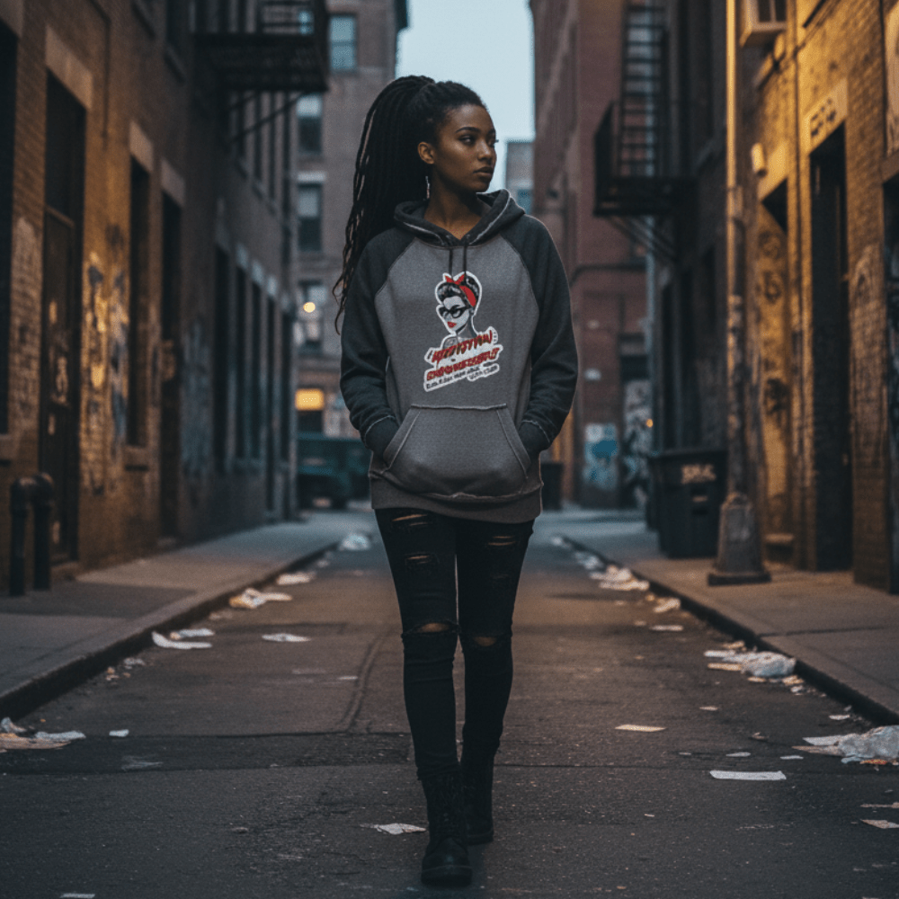 From Addiction to Empowerment | Fierce Raglan Hoodie - Bubble Gum Wink