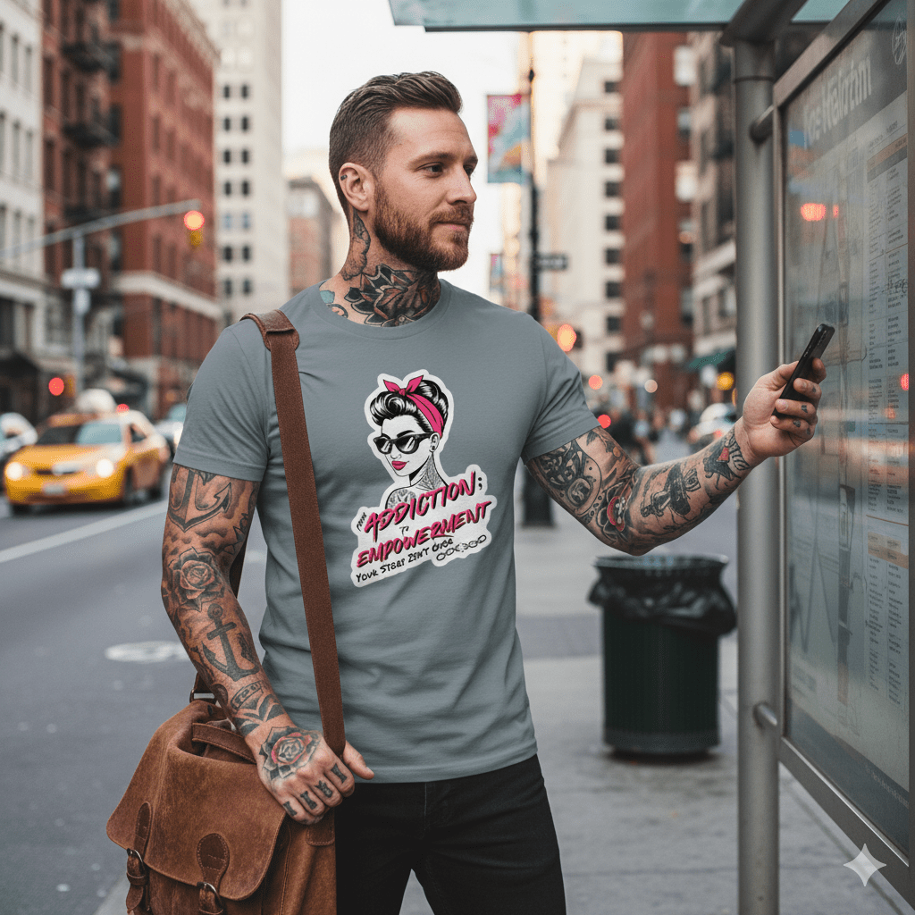 From Addiction to Empowerment | Pink Phoenix Faith Tee - Bubble Gum Wink