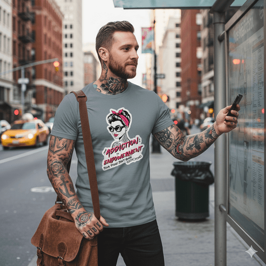 From Addiction to Empowerment | Pink Phoenix Faith Tee - Bubble Gum Wink