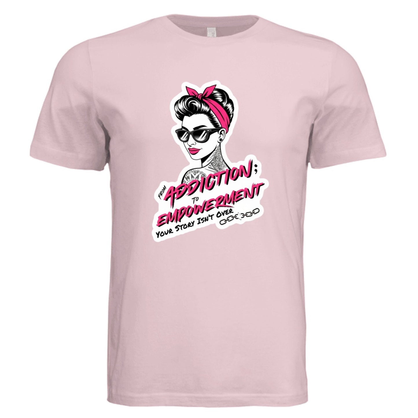 From Addiction to Empowerment | Pink Phoenix Faith Tee - Bubble Gum Wink