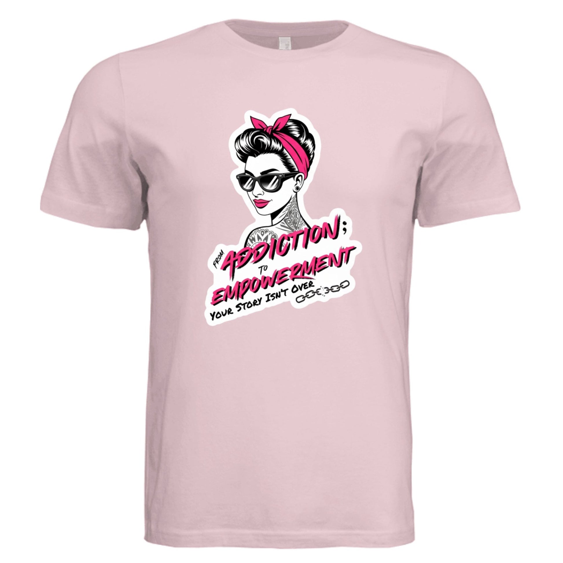 From Addiction to Empowerment | Pink Phoenix Faith Tee - Bubble Gum Wink