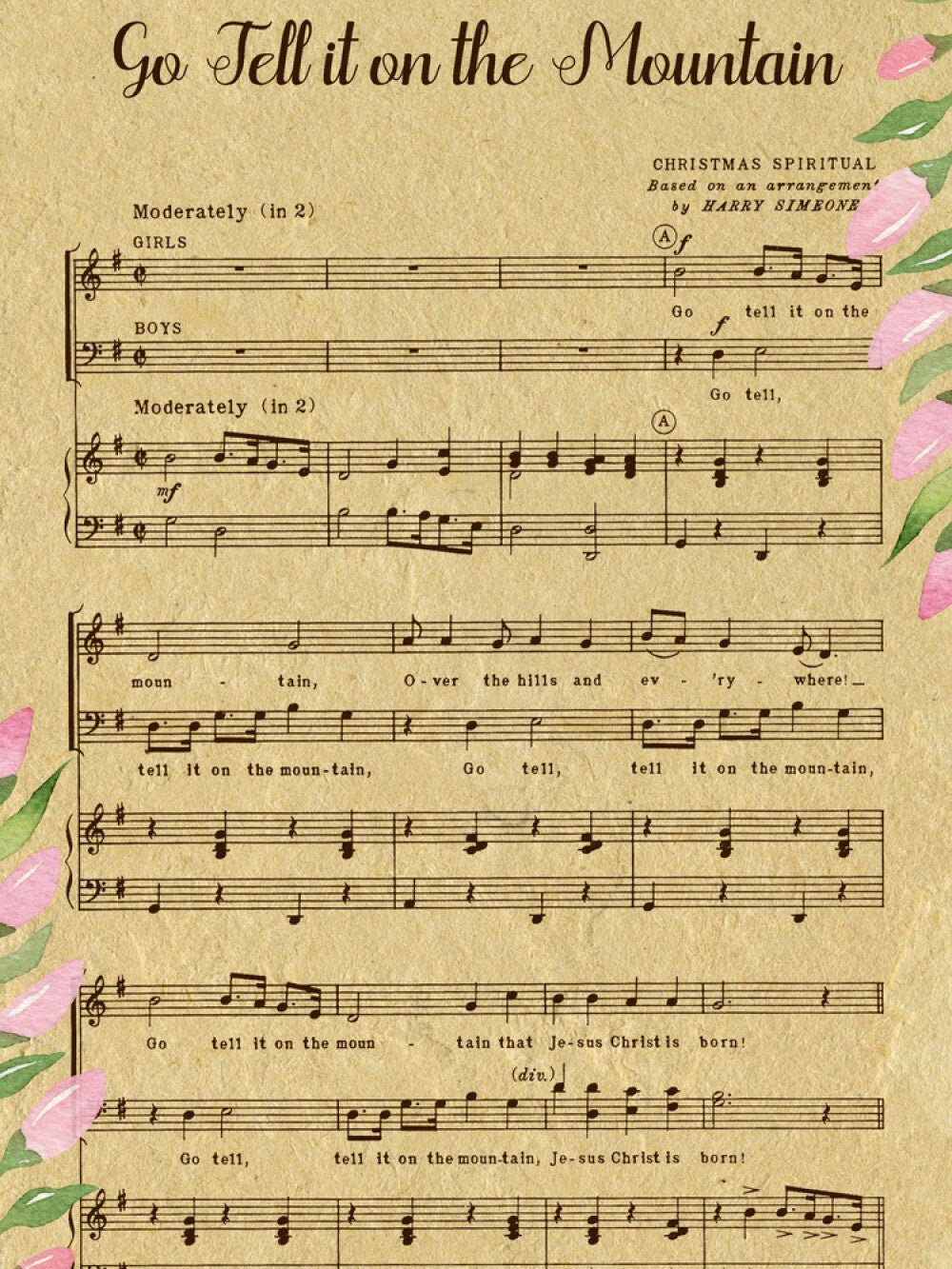 Go Tell It on the Mountain – Hymn Woven Throw Blanket - Bubble Gum Wink