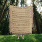 Go Tell It on the Mountain – Hymn Woven Throw Blanket - Bubble Gum Wink