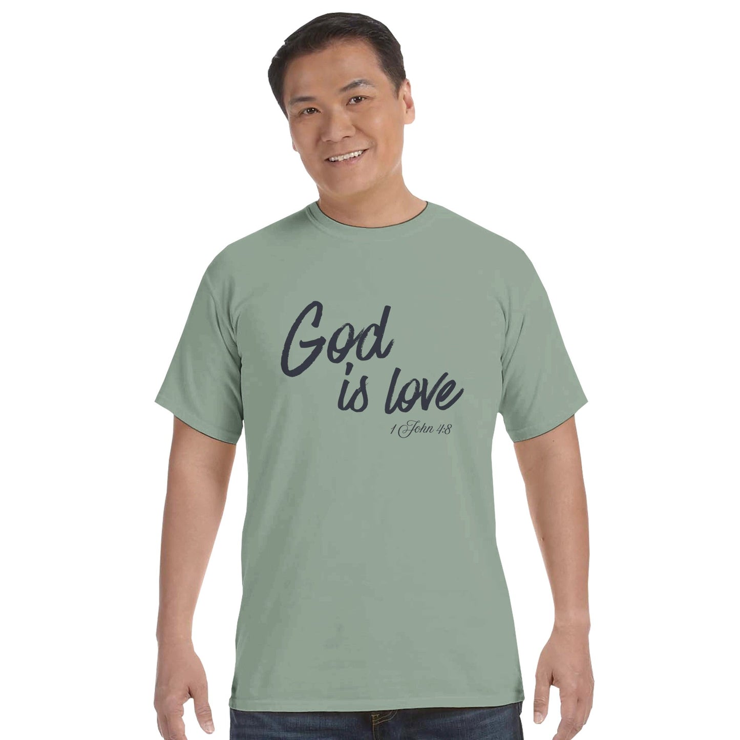 God Is Love Faith Forward Tee - Bubble Gum Wink